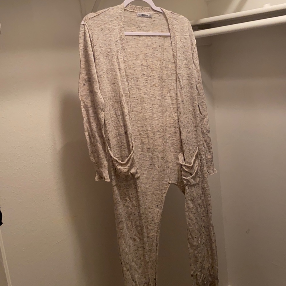 Tan cardigan